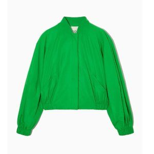 COS VOLUMINOUS CROPPED BOMBER JACKET - SIZE 6